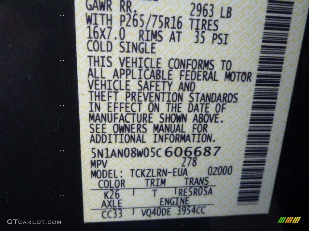 2005 Xterra Off Road 4x4 - Night Armor Pearl / Blue/Graphite photo #25