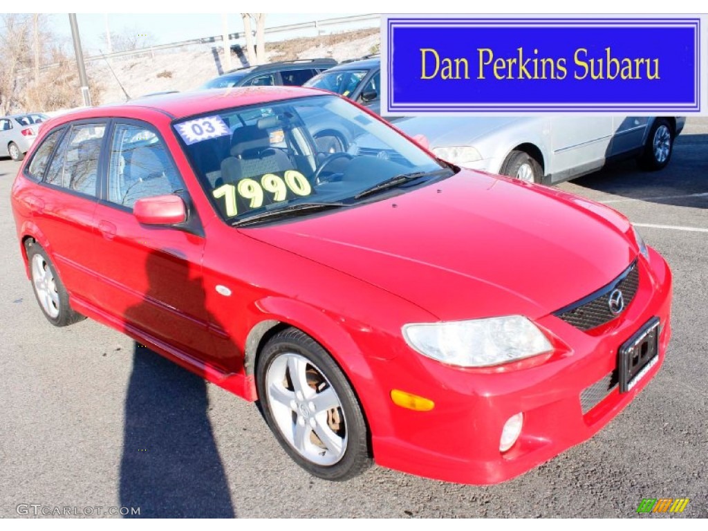 Classic Red Mazda Protege