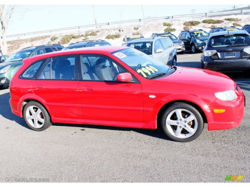 2003 Protege 5 Wagon - Classic Red / Off Black photo #4