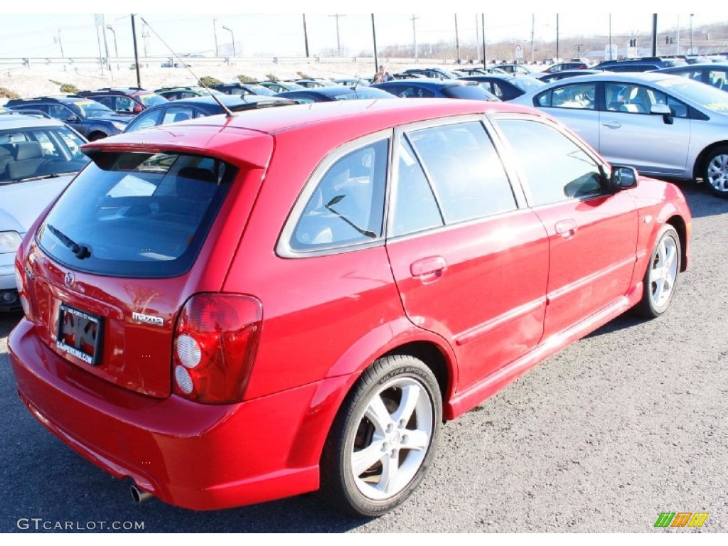 2003 Protege 5 Wagon - Classic Red / Off Black photo #6