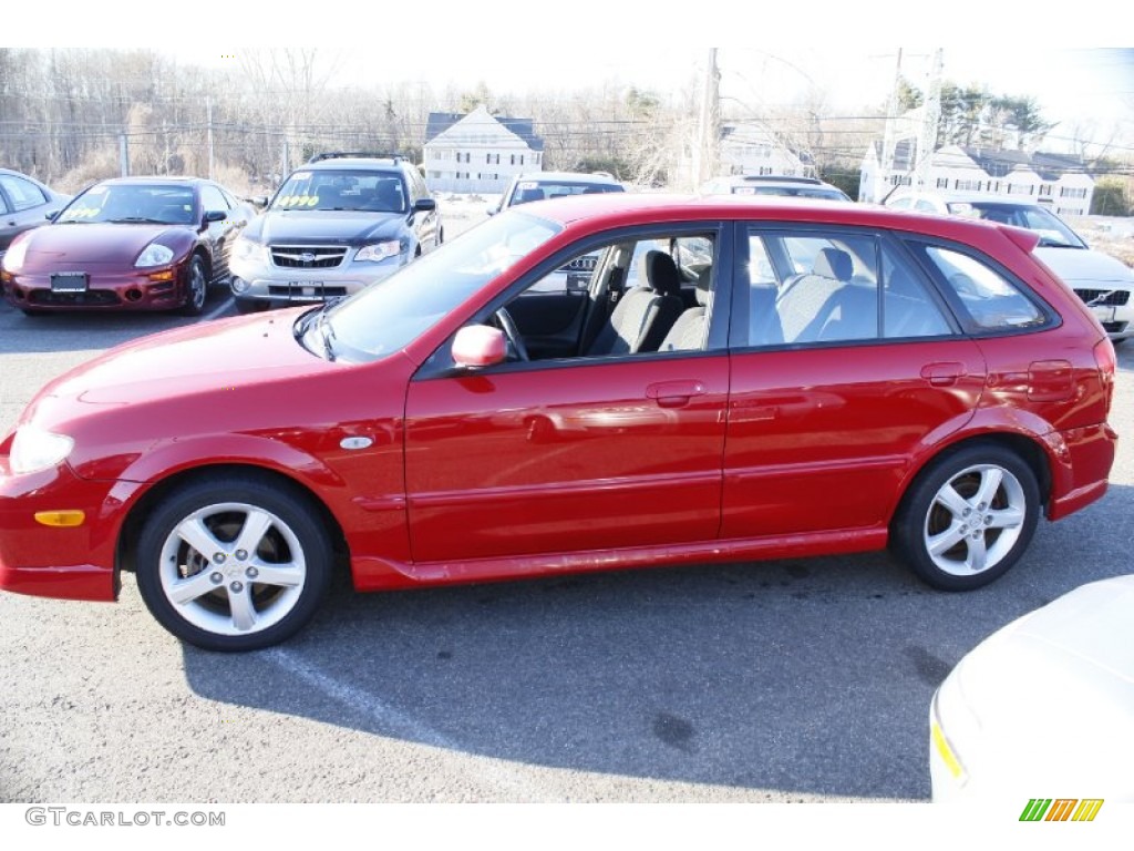 2003 Protege 5 Wagon - Classic Red / Off Black photo #11