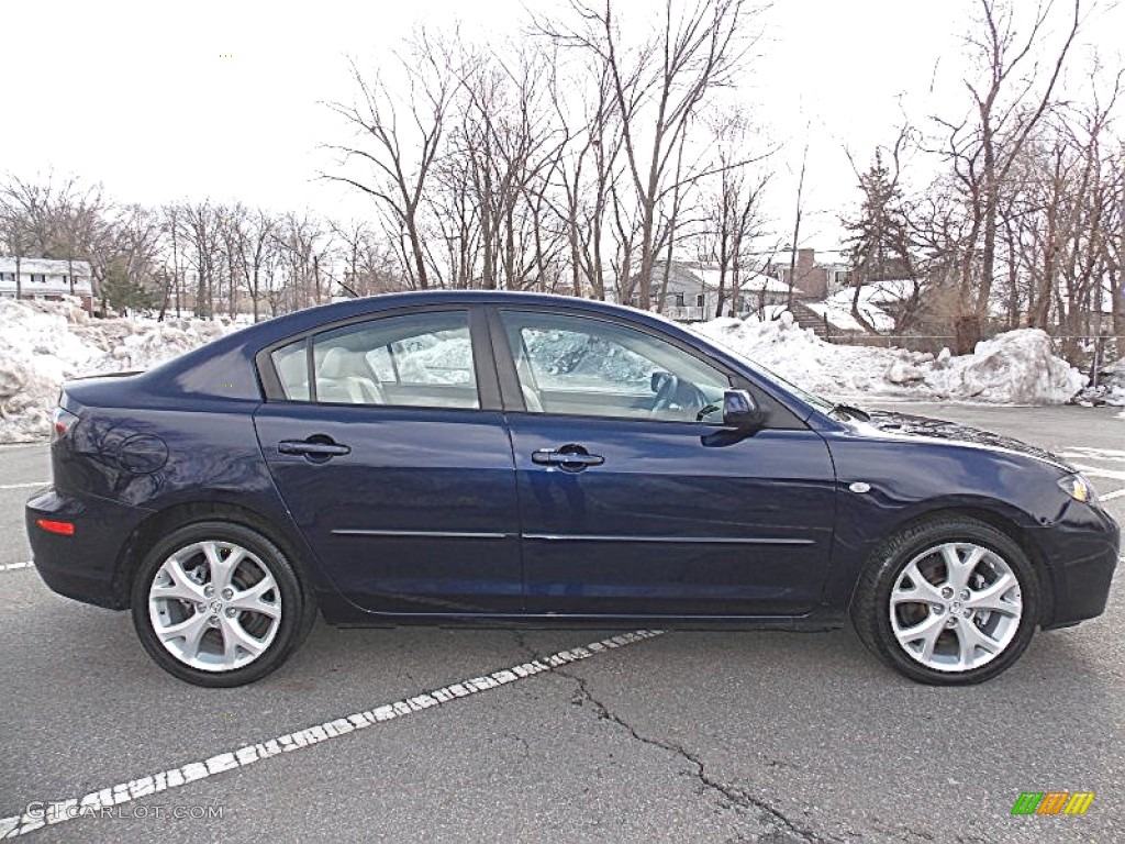 2009 MAZDA3 i Touring Sedan - Stormy Blue Mica / Beige photo #6