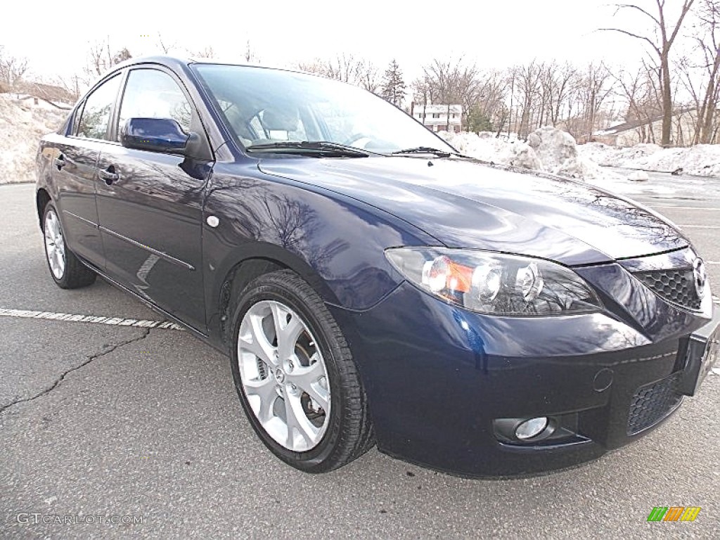 2009 MAZDA3 i Touring Sedan - Stormy Blue Mica / Beige photo #7