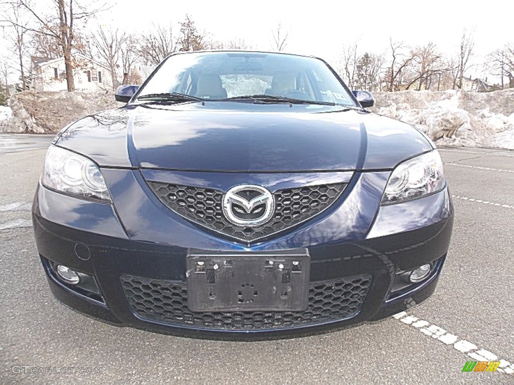 2009 MAZDA3 i Touring Sedan - Stormy Blue Mica / Beige photo #8