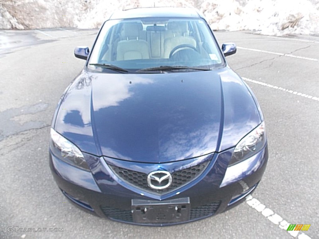 2009 MAZDA3 i Touring Sedan - Stormy Blue Mica / Beige photo #9