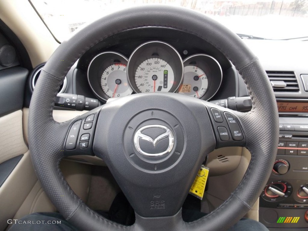 2009 MAZDA3 i Touring Sedan - Stormy Blue Mica / Beige photo #28