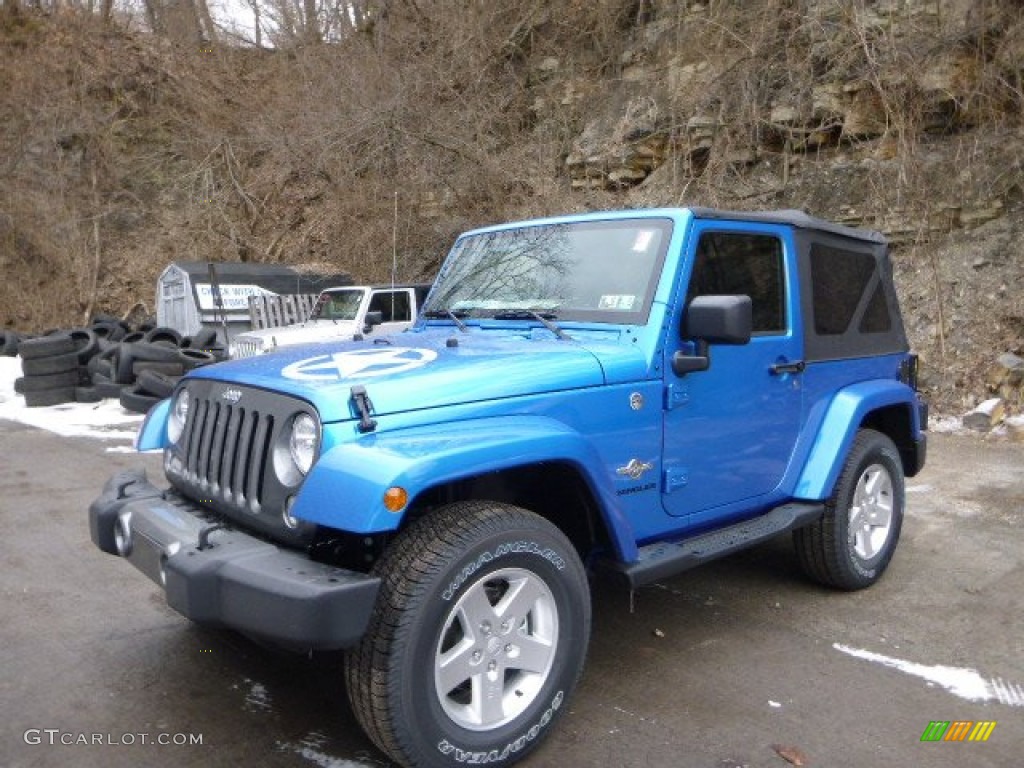 2014 Wrangler Sport 4x4 - Hydro Blue Pearl Coat / Black photo #1