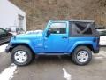 2014 Hydro Blue Pearl Coat Jeep Wrangler Sport 4x4  photo #2