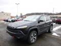 2014 Brilliant Black Crystal Pearl Jeep Cherokee Trailhawk 4x4  photo #1