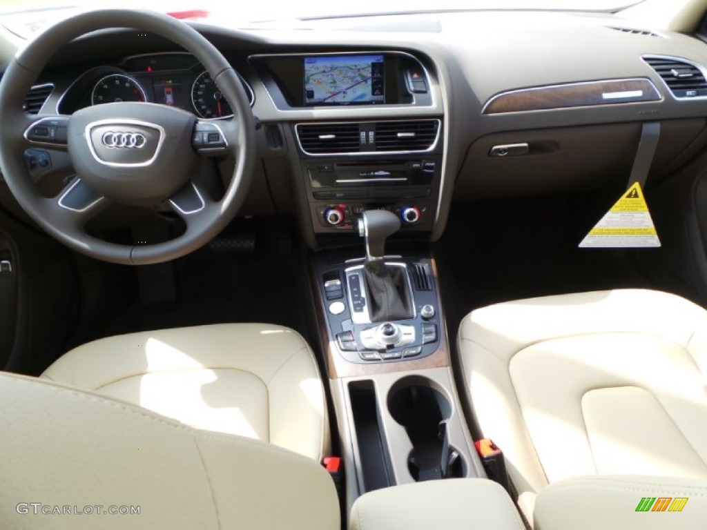 2014 Audi allroad Premium plus quattro Velvet Beige/Moor Brown Dashboard Photo #90929872