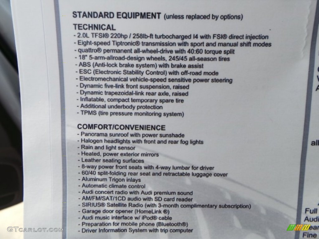 2014 Audi allroad Premium plus quattro Window Sticker Photo #90929896