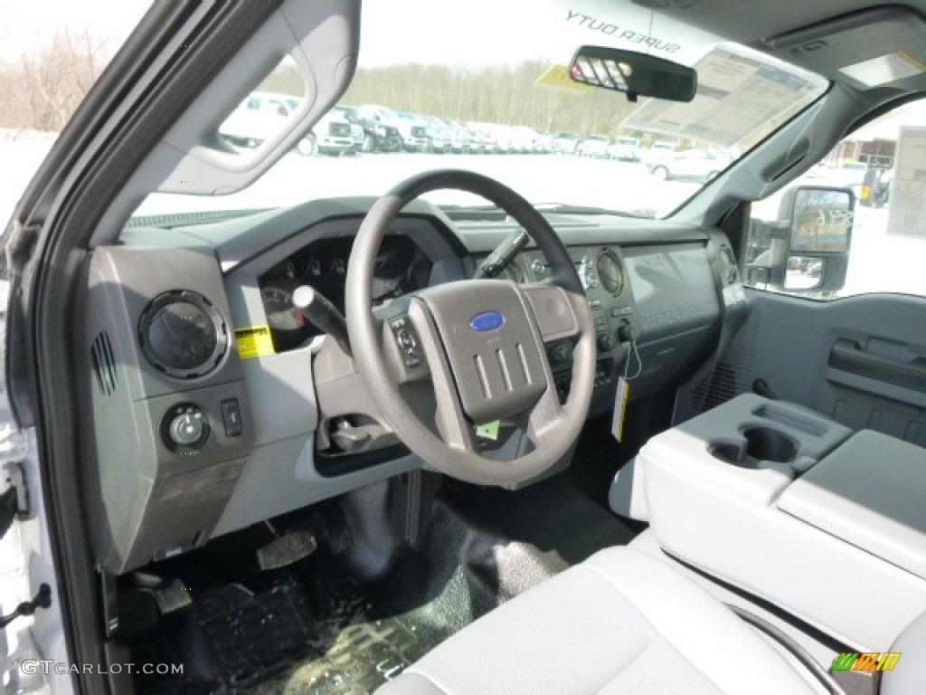Steel Interior 2014 Ford F350 Super Duty XL Regular Cab Dump Truck Photo #90931831