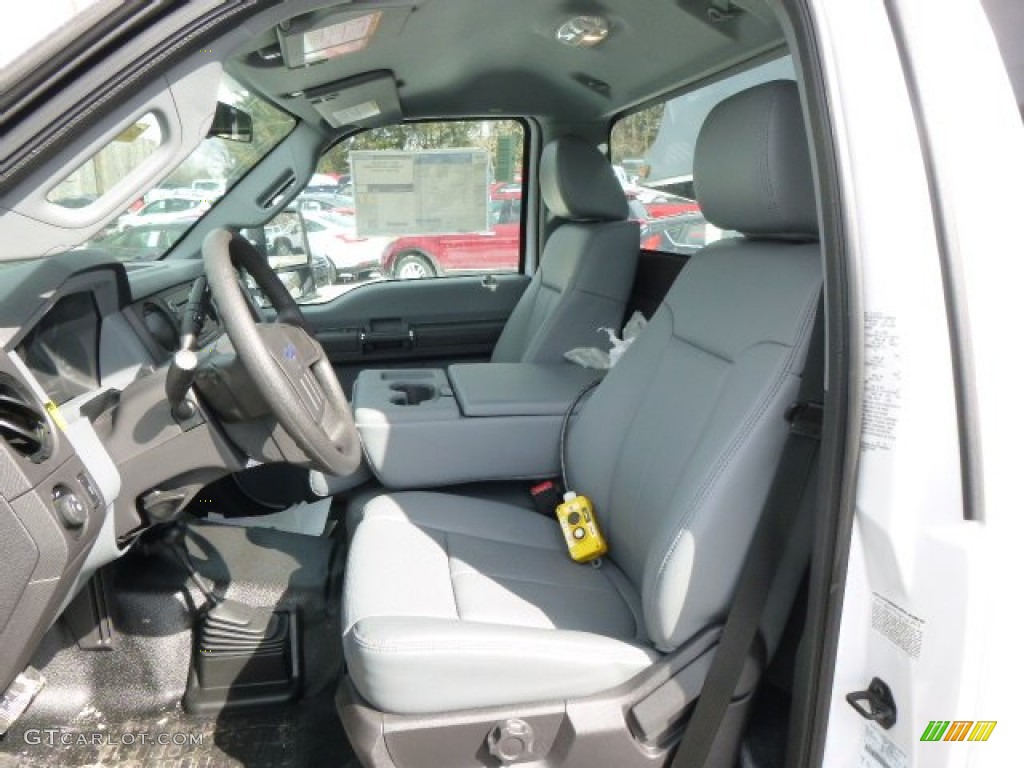 2014 F350 Super Duty XL Regular Cab 4x4 Dump Truck - Oxford White / Steel photo #10