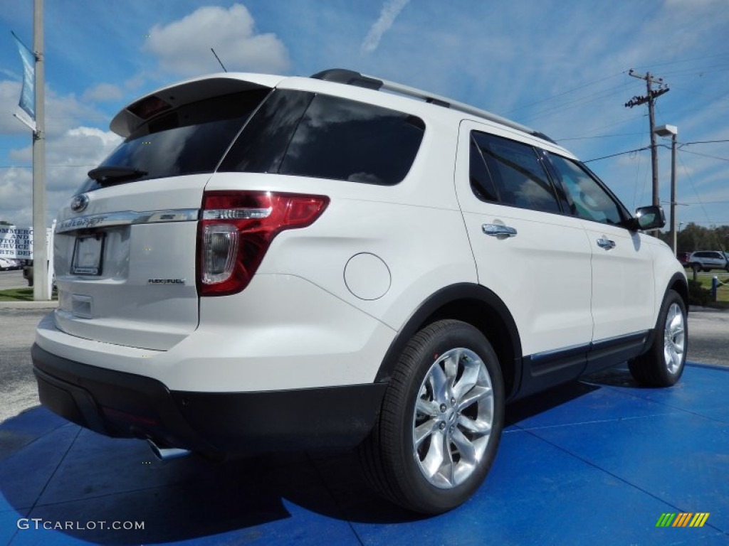 2014 Explorer XLT - White Platinum / Charcoal Black photo #3