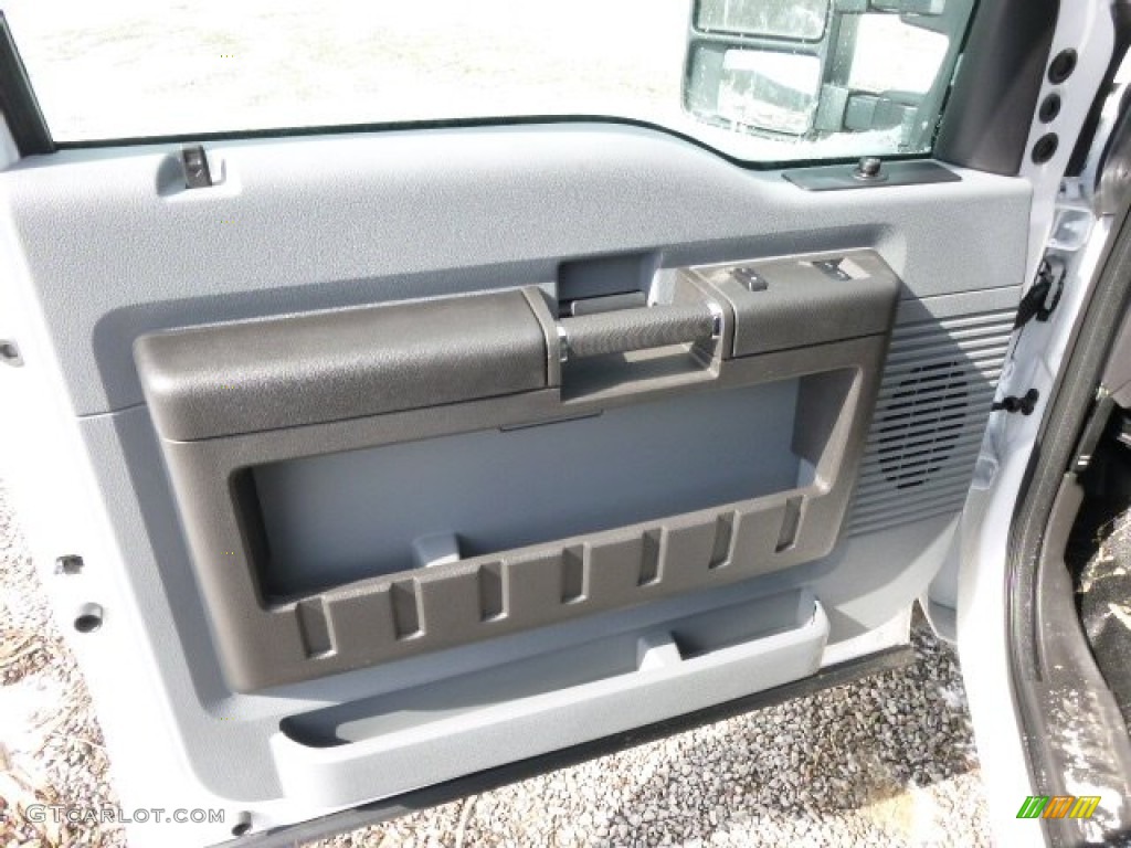 2014 F350 Super Duty XL Regular Cab 4x4 Dump Truck - Oxford White / Steel photo #12