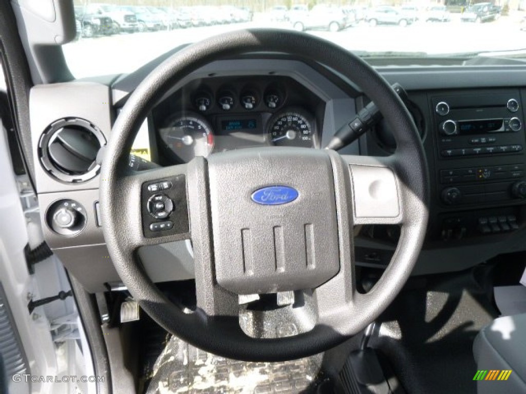 2014 F350 Super Duty XL Regular Cab 4x4 Dump Truck - Oxford White / Steel photo #18