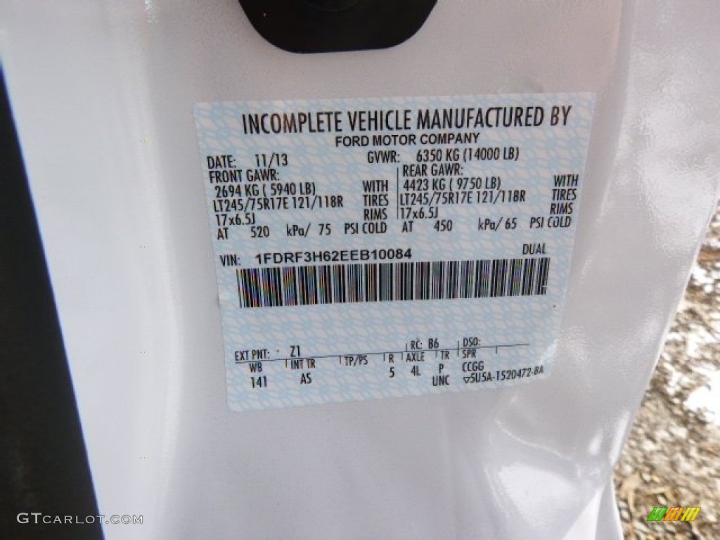 2014 F350 Super Duty XL Regular Cab 4x4 Dump Truck - Oxford White / Steel photo #20