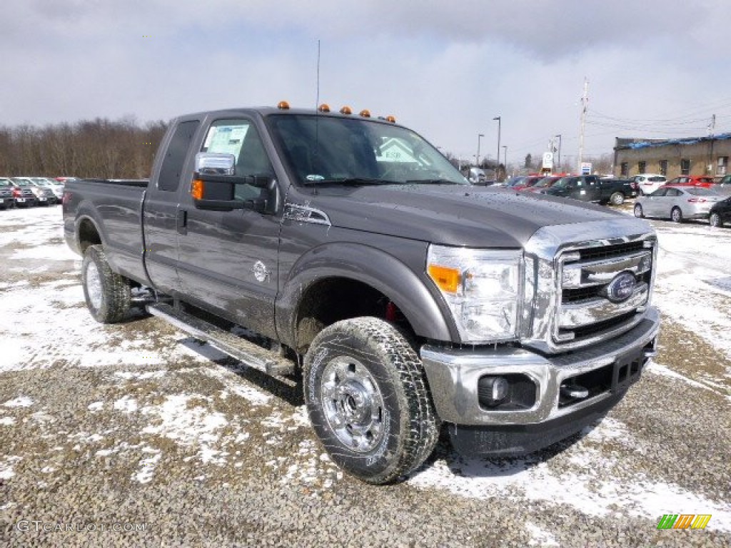 2014 F250 Super Duty XLT SuperCab 4x4 - Sterling Gray Metallic / Steel photo #2