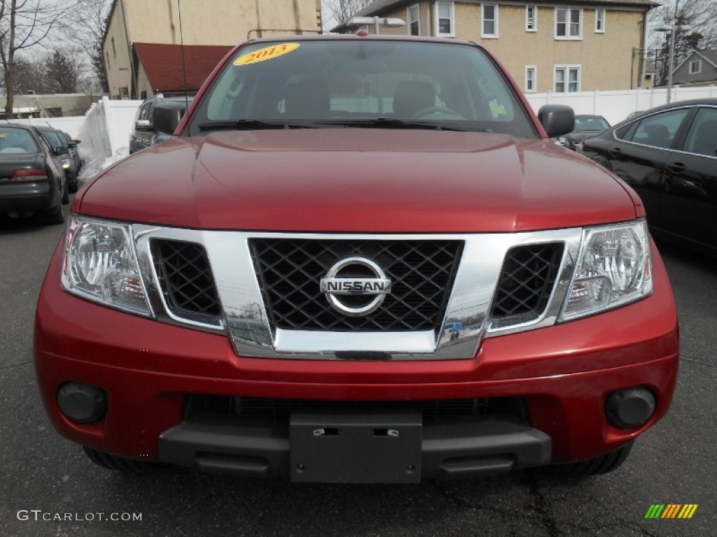 2013 Frontier SV V6 Crew Cab 4x4 - Lava Red / Steel photo #2