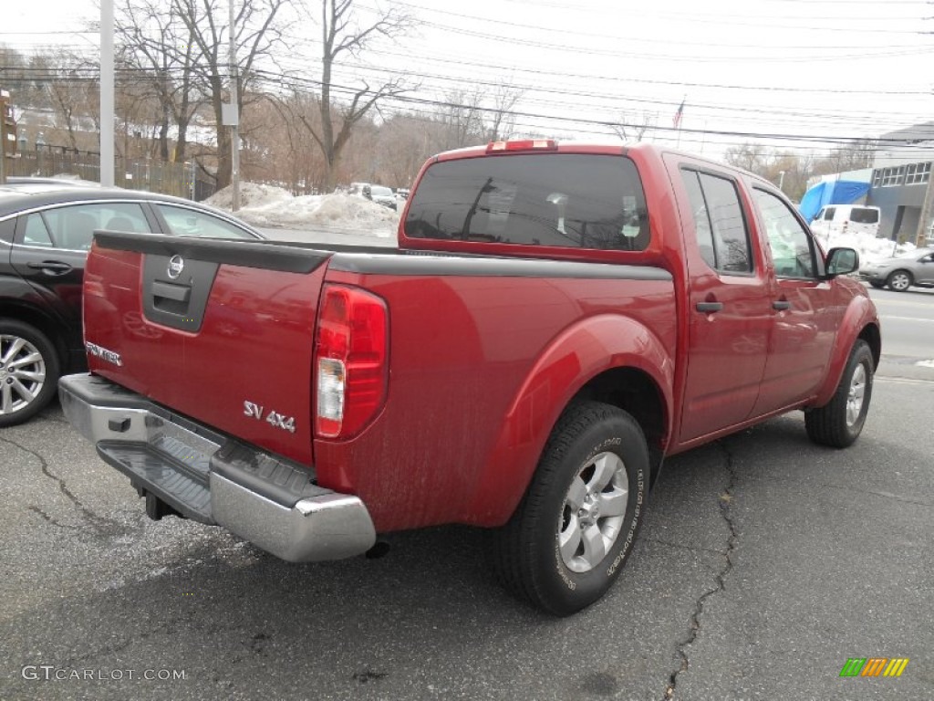 2013 Frontier SV V6 Crew Cab 4x4 - Lava Red / Steel photo #4