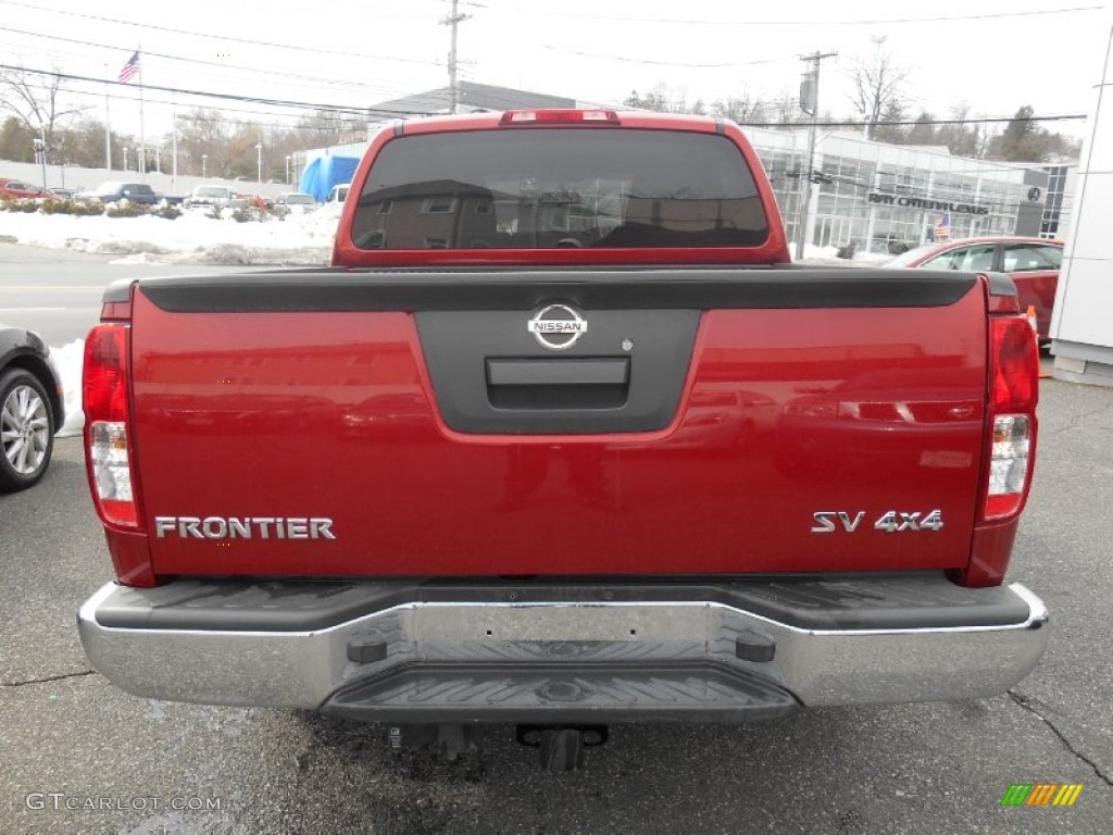 2013 Frontier SV V6 Crew Cab 4x4 - Lava Red / Steel photo #5