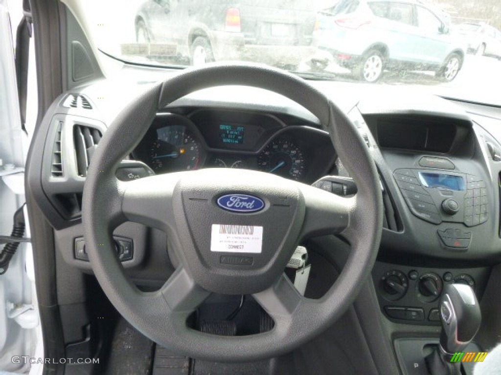 2014 Ford Transit Connect XL Van Charcoal Black Steering Wheel Photo #90933188