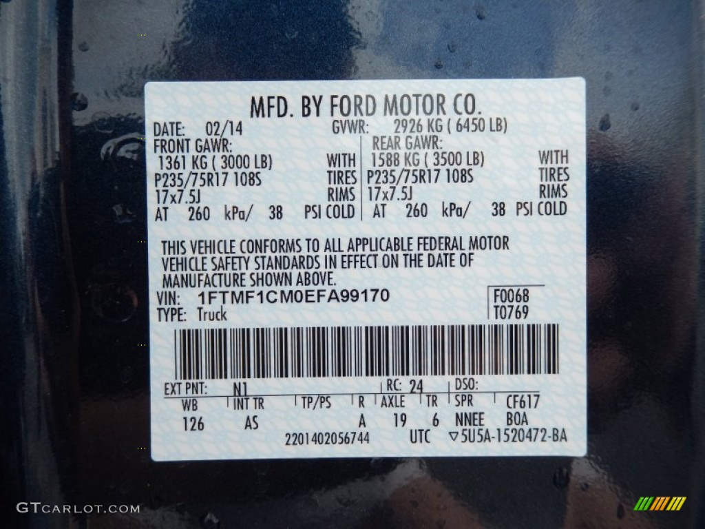 2014 F150 Color Code N1 for Blue Jeans Photo #90933505