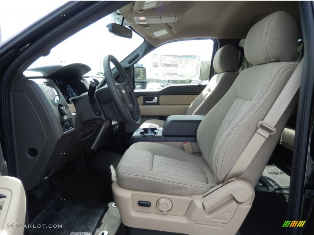 Pale Adobe Interior 2014 Ford F150 XLT SuperCrew Photo #90933920