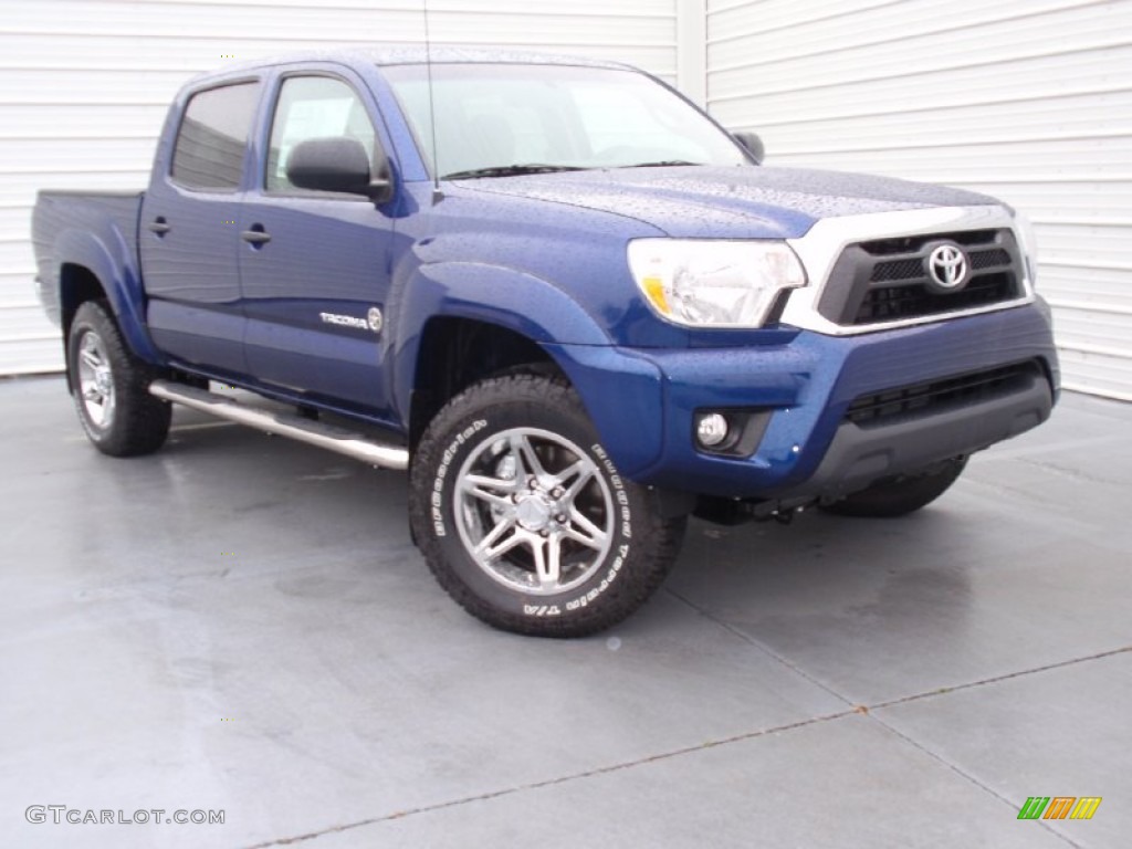 2014 Tacoma SR5 Prerunner Double Cab - Blue Ribbon Metallic / Sand Beige photo #1