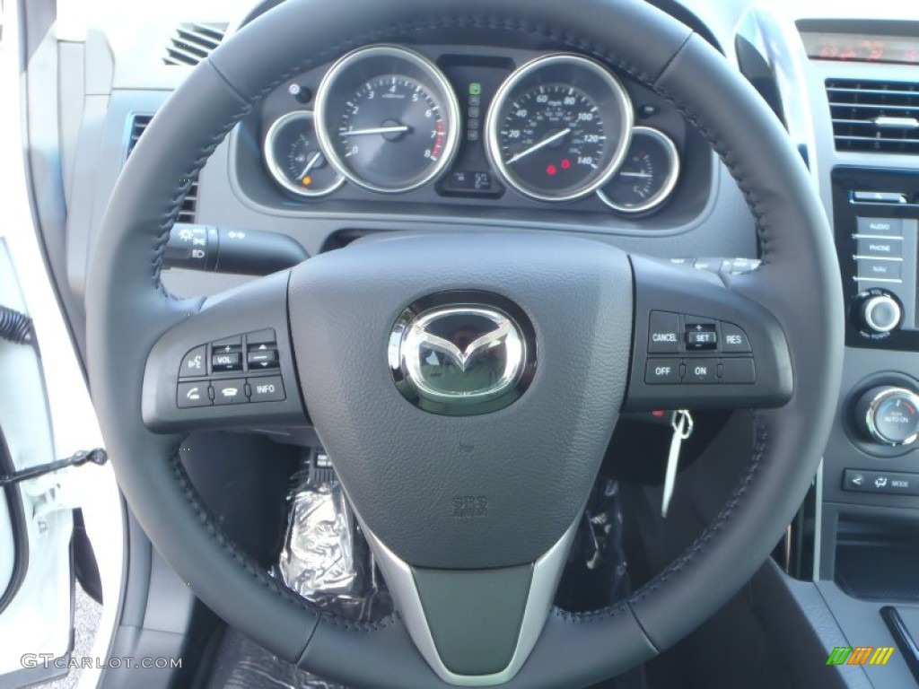 2014 Mazda CX-9 Touring Sand Steering Wheel Photo #90936095