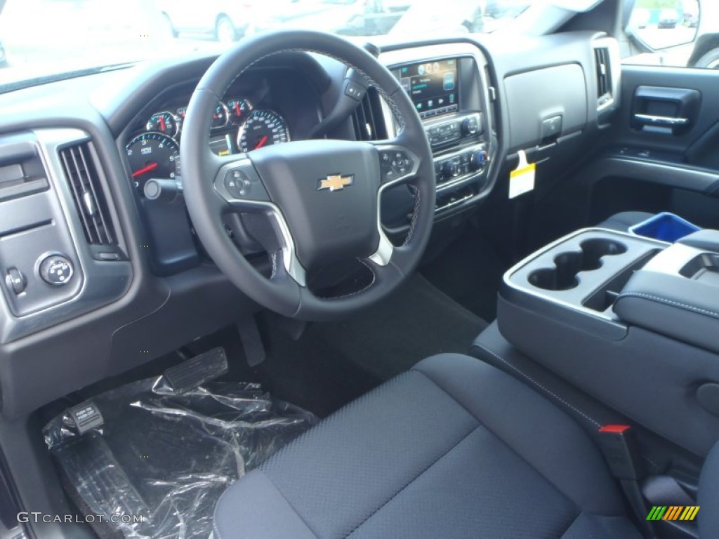 Jet Black Interior 2014 Chevrolet Silverado 1500 LT Double Cab Photo #90939029