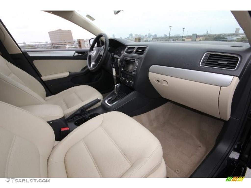 2011 Jetta TDI Sedan - Black / Cornsilk Beige photo #38