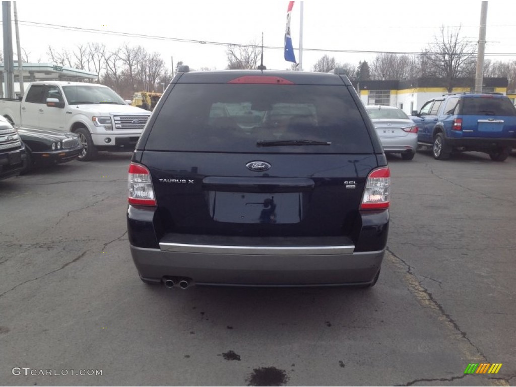 2008 Taurus X SEL AWD - Dark Ink Blue Metallic / Camel photo #6