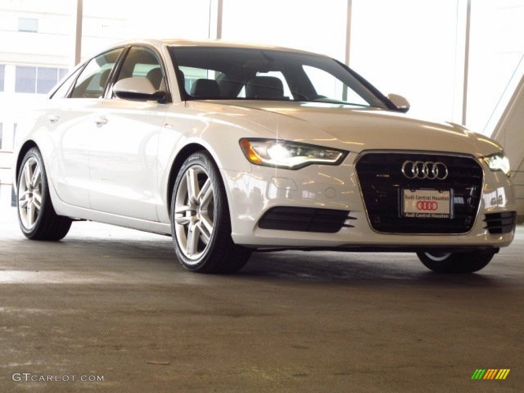 2014 A6 3.0T quattro Sedan - Glacier White Metallic / Black photo #1