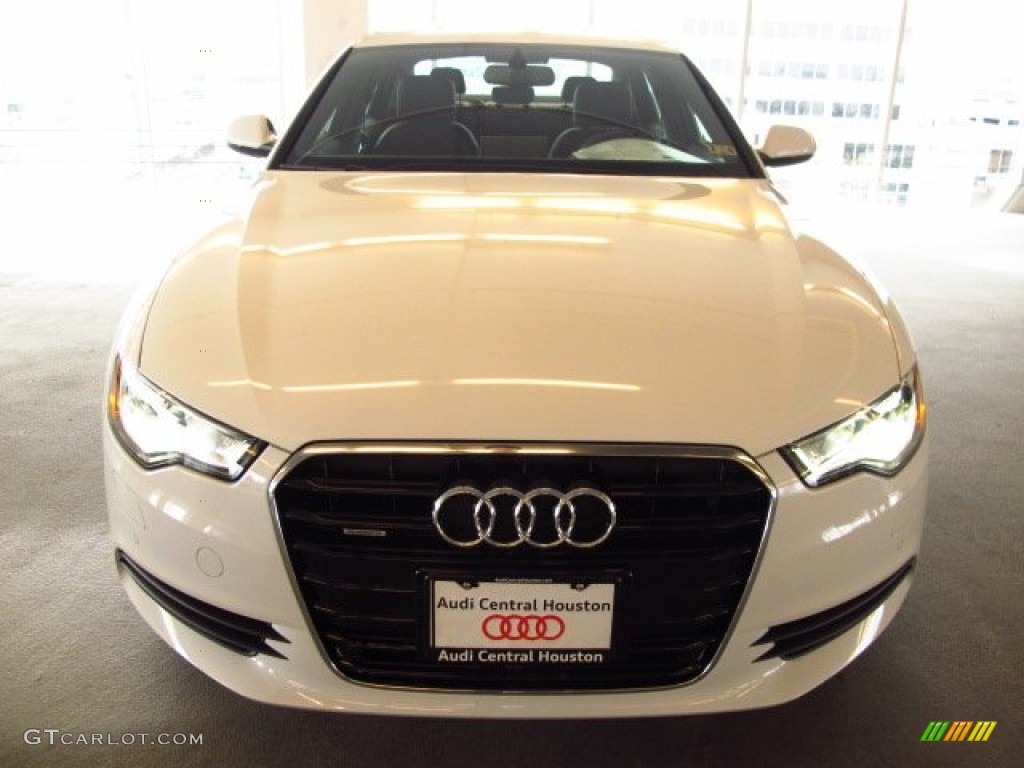 2014 A6 3.0T quattro Sedan - Glacier White Metallic / Black photo #6