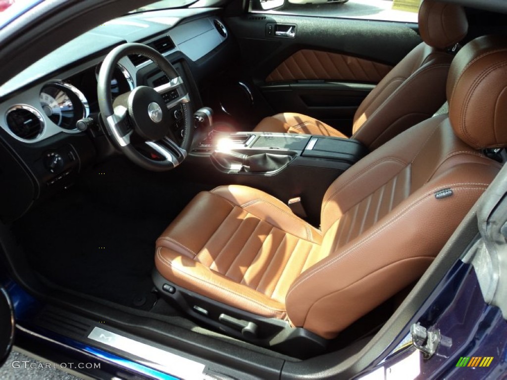 2012 Mustang V6 Premium Coupe - Kona Blue Metallic / Saddle photo #18