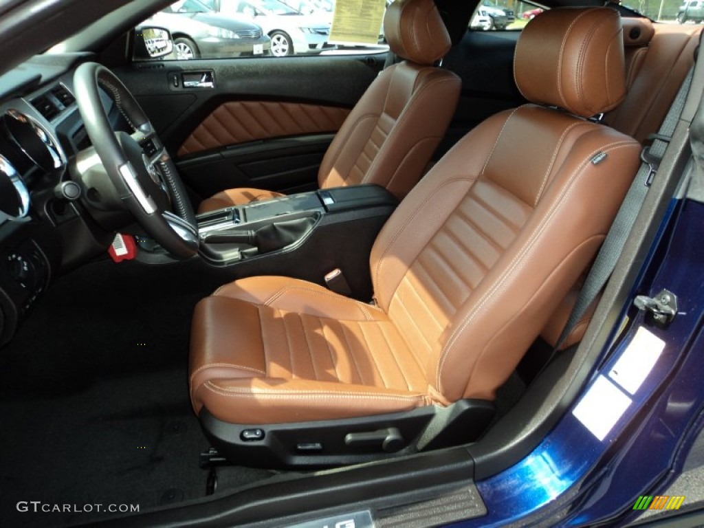 2012 Mustang V6 Premium Coupe - Kona Blue Metallic / Saddle photo #19