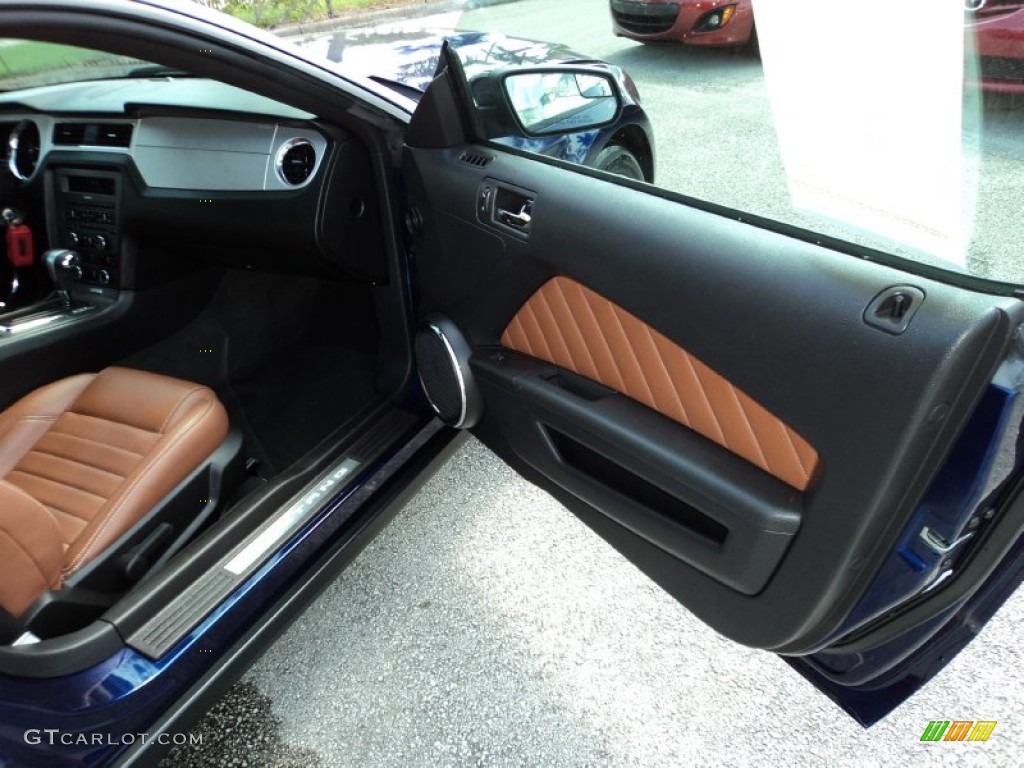2012 Mustang V6 Premium Coupe - Kona Blue Metallic / Saddle photo #20