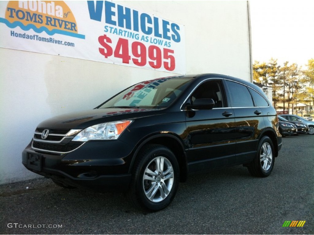 2011 CR-V EX-L 4WD - Crystal Black Pearl / Black photo #1