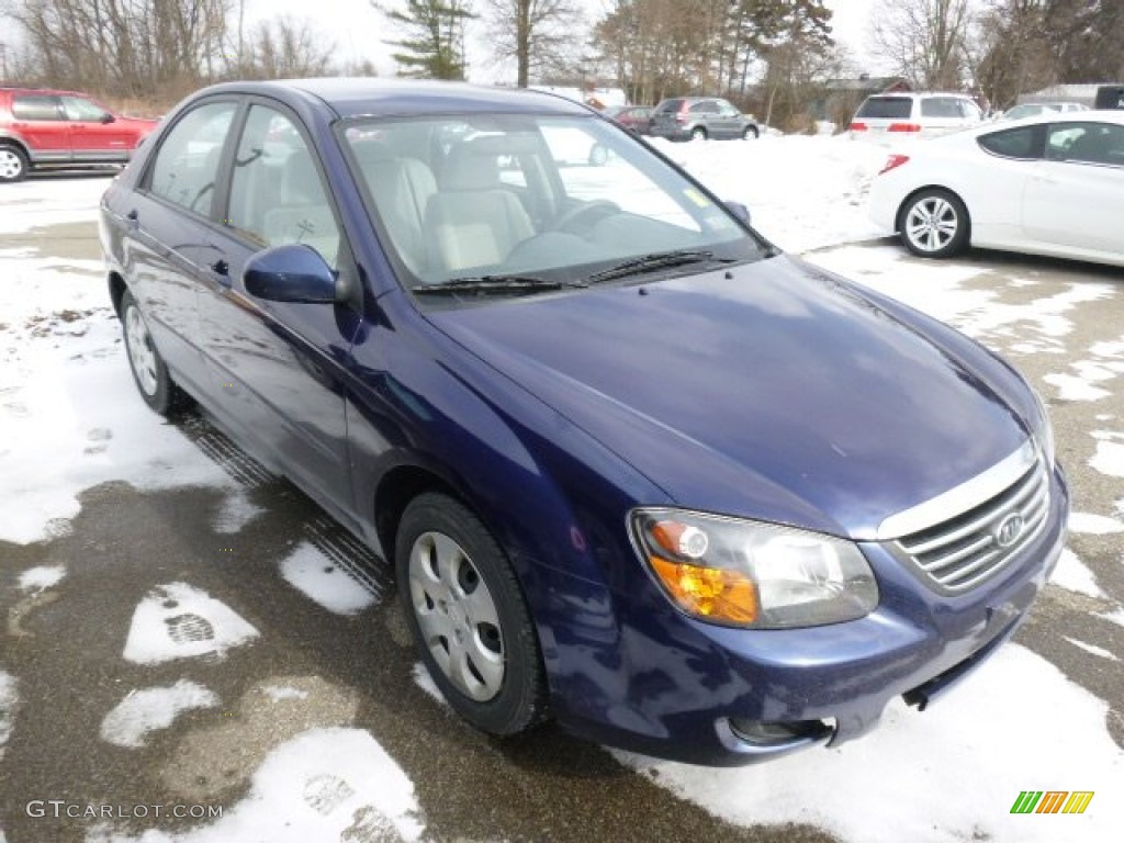 Deep Ocean Blue Metallic 2009 Kia Spectra EX Sedan Exterior Photo #90948011