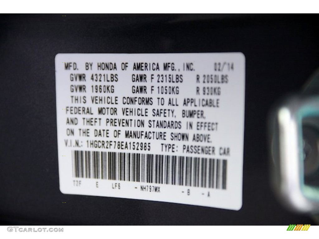 2014 Accord EX Sedan - Modern Steel Metallic / Gray photo #21