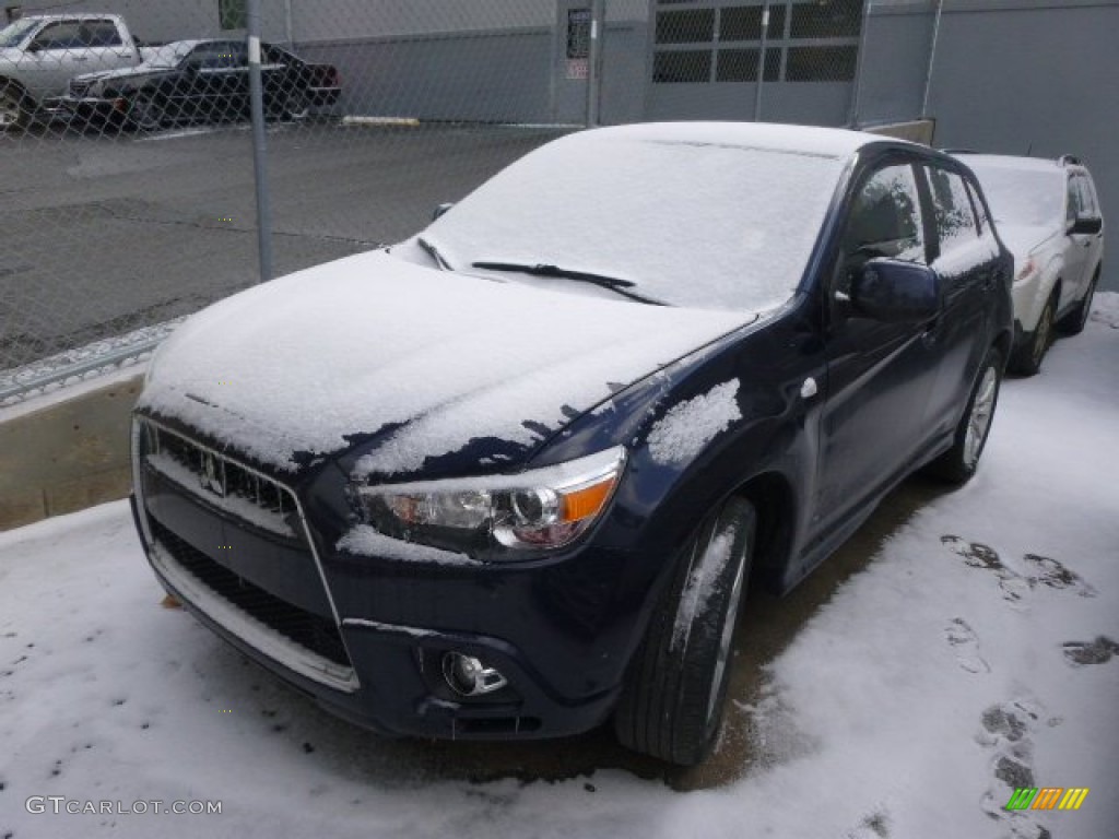 2011 Outlander Sport SE 4WD - Cosmic Blue Metallic / Black photo #3