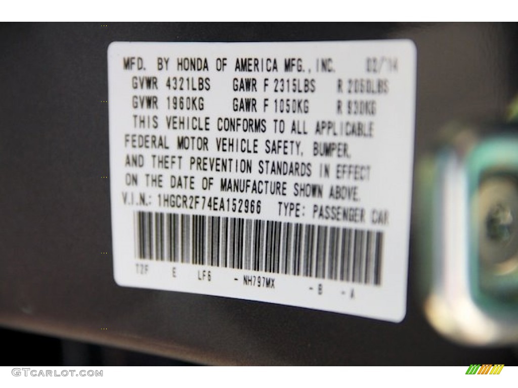2014 Accord EX Sedan - Modern Steel Metallic / Gray photo #21