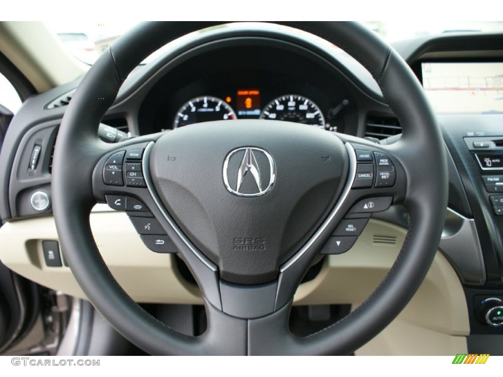2014 Acura ILX Hybrid Technology Parchment Steering Wheel Photo #90951686
