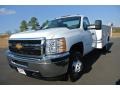 2014 Summit White Chevrolet Silverado 3500HD WT Regular Cab Utility Truck  photo #2