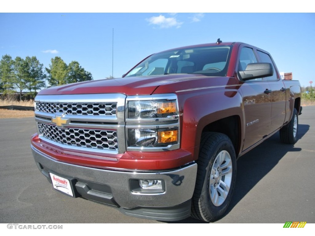 2014 Silverado 1500 LT Crew Cab - Deep Ruby Metallic / Cocoa/Dune photo #2