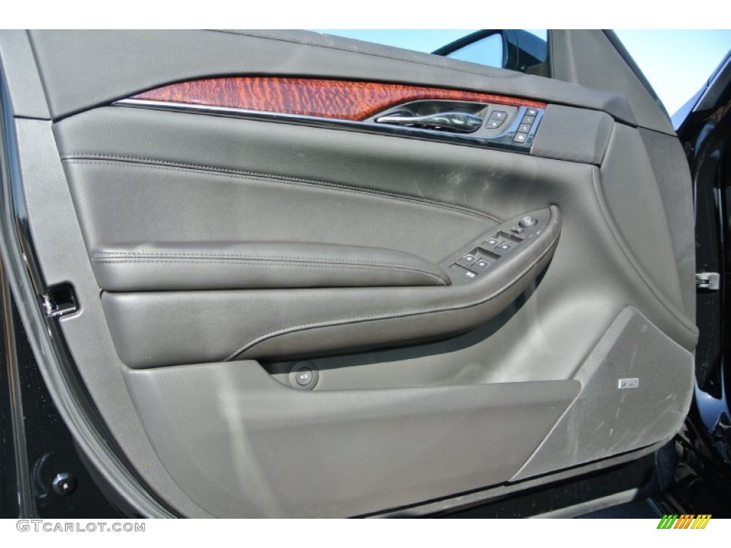 2014 Cadillac CTS Luxury Sedan Jet Black/Jet Black Door Panel Photo #90954080