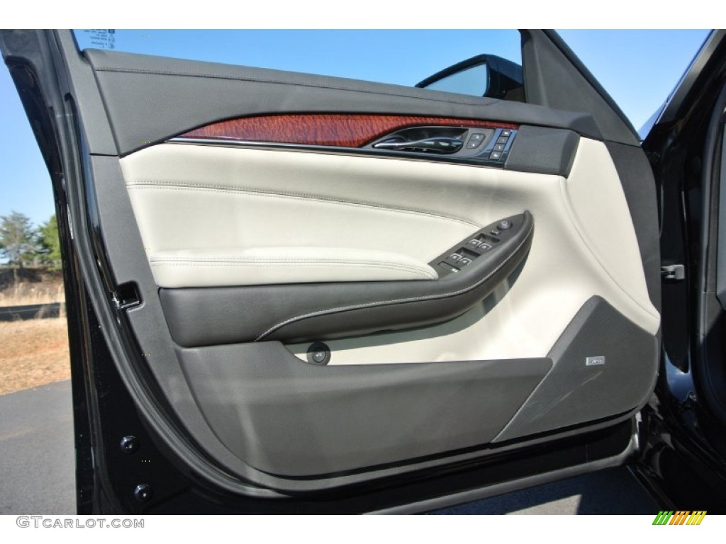 2014 Cadillac CTS Luxury Sedan Light Platinum/Jet Black Door Panel Photo #90954488