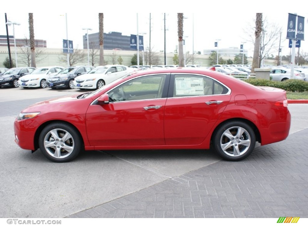 2014 TSX Technology Sedan - Milano Red / Parchment photo #4