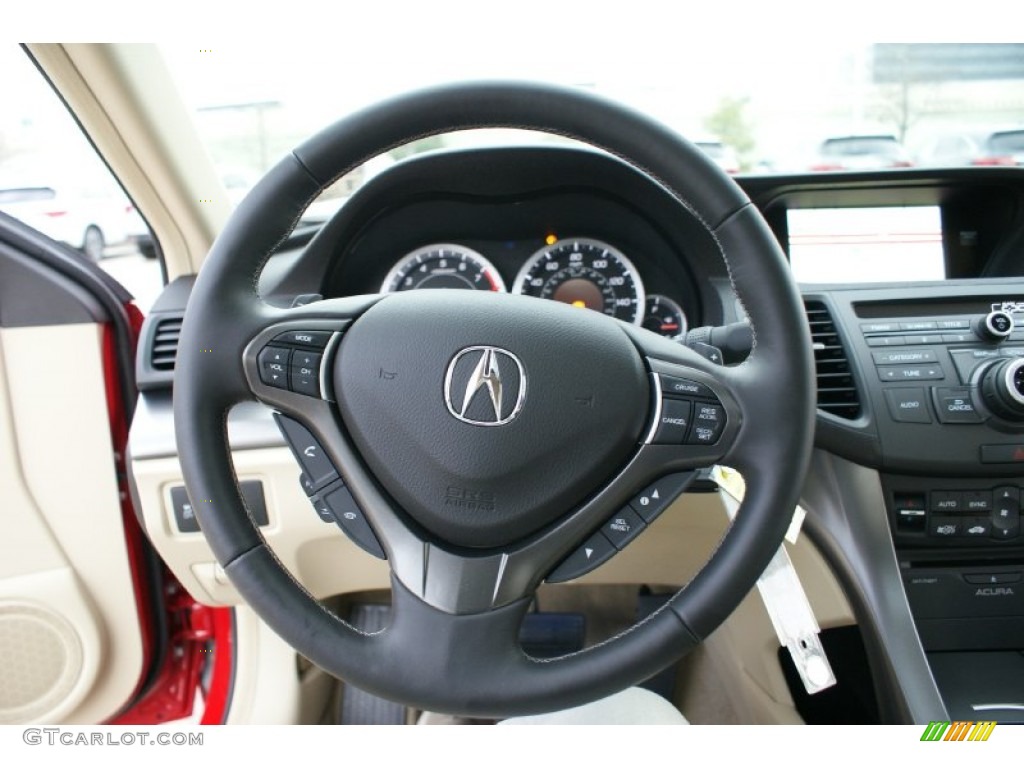 2014 TSX Technology Sedan - Milano Red / Parchment photo #24